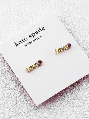 Kate Spade Letter Stud Earrings